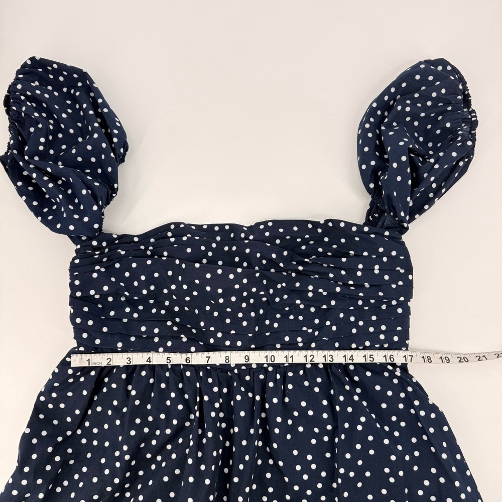Abercrombie & Fitch Off Shoulder Polka Dot Mini Skort Dress XL Retro Summer - Picture 4 of 8